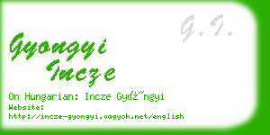 gyongyi incze business card